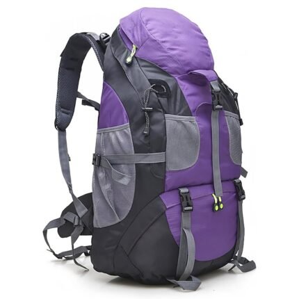 Hiking Bag Purple Black Silver
